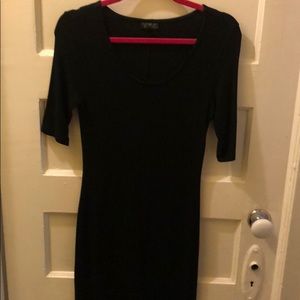 TOPSHOP BLACK TIGHT MIDI DRESS SIZE US8